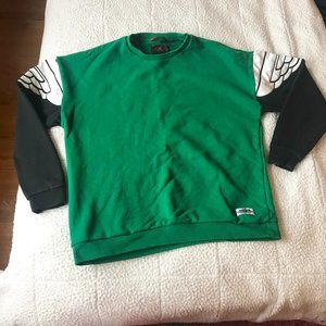 Jordan Sweatshirt green and black wing patchwork design